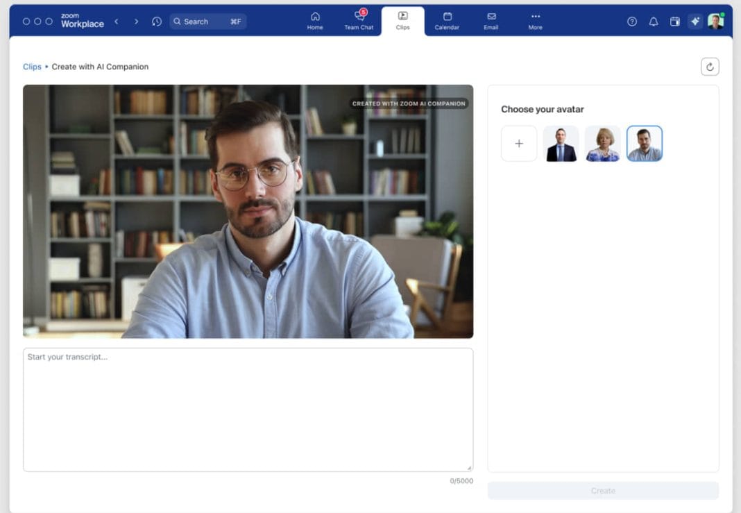 Zoom uvaja osebne avatarje, ustvarjene z umetno inteligenco