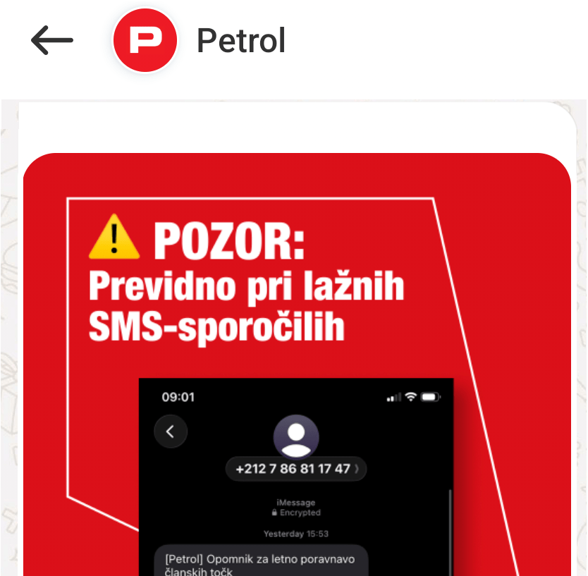 Pozor: v imenu Petrola krožijo lažna SMS-sporočila o Zlatih točkah